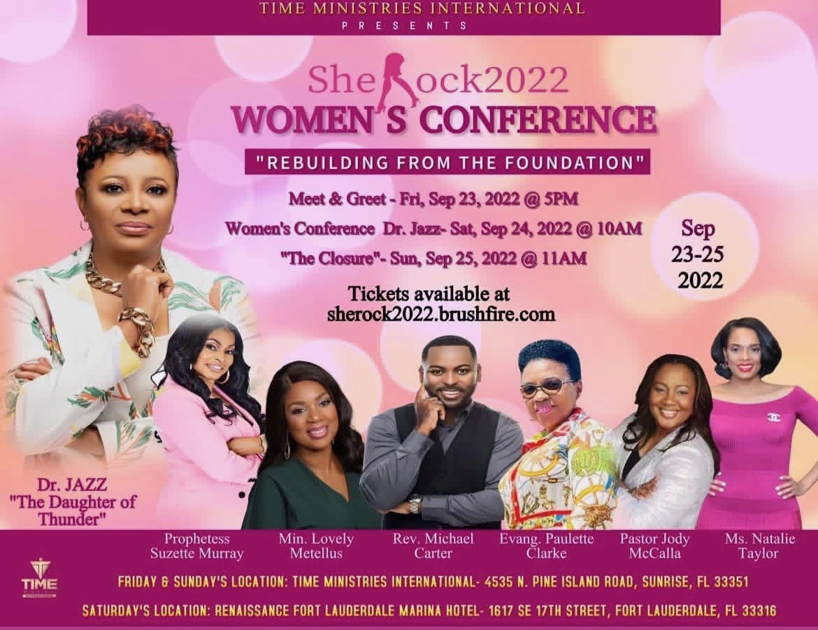 She Rock 2022 Women's Conference flyer — Rebuilding from the Foundation
